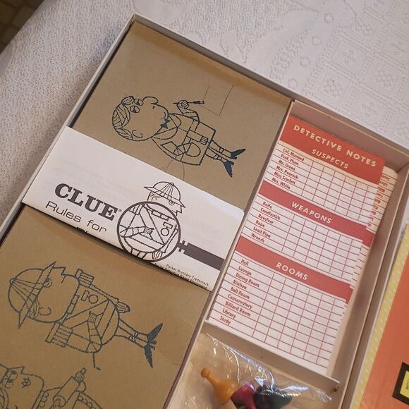 Vintage (1963) Parker Brothers "CLUE" Board Game - Picture 8 of 11